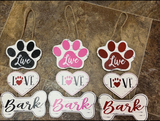 Valentine’s Day Themed Pet Hanging Wood Sign